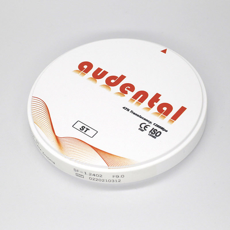 ST/DST CAD CAM 치과용 지르코니아 블록 D자형 95mm 풀 솔리드 크라운 CE