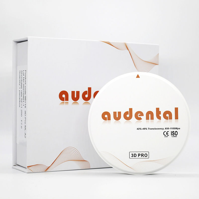 3d 프로 CAD CAM 치아 빈 치아 지르코니아 디스크 98/95/92mm Audental Ce 인증 ISO 표준