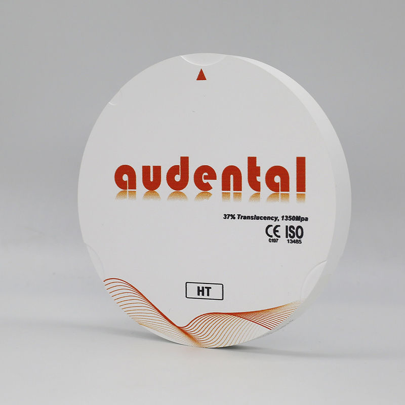 HT/DHT 화이트 치과용 지르코니아 블록 Audental 치과 기공소 16 색상 액체 1350MPa 3/4 유닛 브릿지