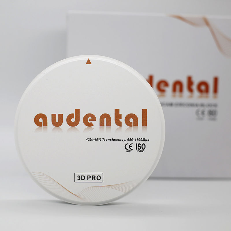 오덴탈 3d 프로 지르코니아 블록 1200Mpa 98mm CAD CAM 시스템 치과 실험실 재료 10-30mm 내부 왕관
