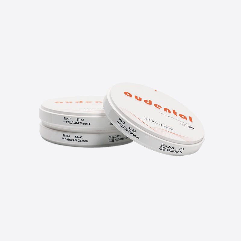 자연스러운 쉐이드 정확도와 높은 투명성을 제공하여 크라운, 브릿지, 비니어에 적합한 사전 쉐이딩된 지르코니아 블록