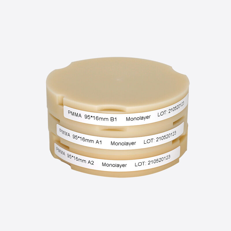 전체 의치용 치과 기공소 밀링 재료 핑크-A2 PMMA 블록 98mm/95mm 크기 및 모양