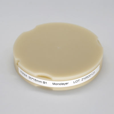 95mm 치아 밀링 블록 PMMA 디스크 모노 PMMA 빈