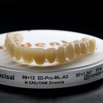 A1 A2 A3 B1 B2 치과 지르코니아 블록 / 디스크 98mm 시스템 FDA