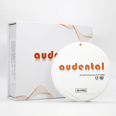 3d 프로 CAD CAM 치아 빈 치아 지르코니아 디스크 98/95/92mm Audental Ce 인증 ISO 표준
