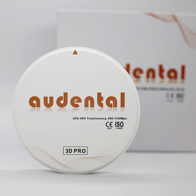 오덴탈 3d 프로 지르코니아 블록 1200Mpa 98mm CAD CAM 시스템 치과 실험실 재료 10-30mm 내부 왕관